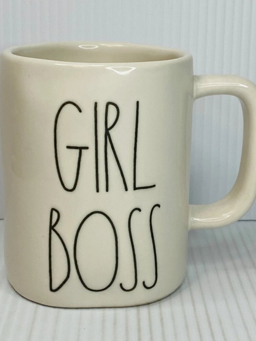 Rae Dunn Artisan Collection GIRL BOSS by Magenta #220 White Dishwasher Safe